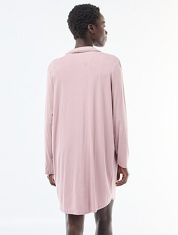 Chemise de nuit mi-longue uni