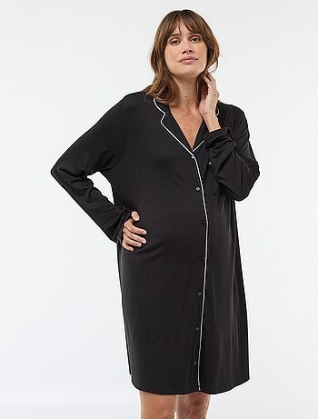 Chemise de nuit unie de maternité