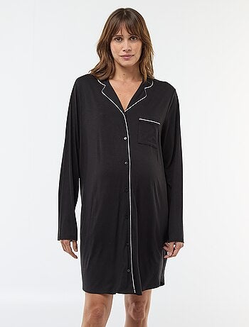 Chemise de nuit unie de maternité