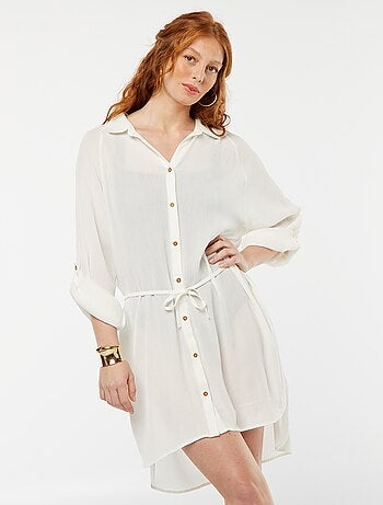 Chemise de plage mi-longue