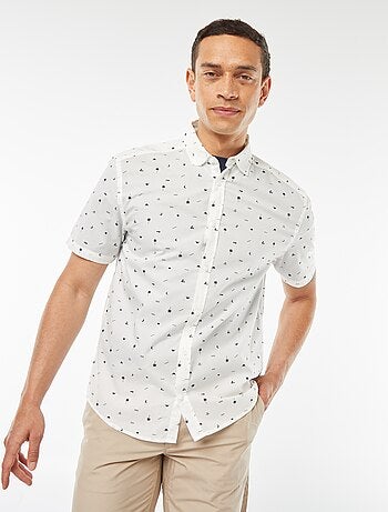 Chemise droite à manches courtes
