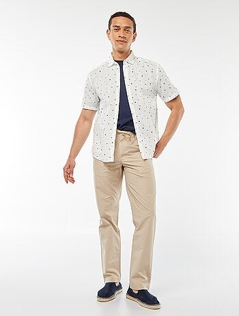 Chemise droite à manches courtes