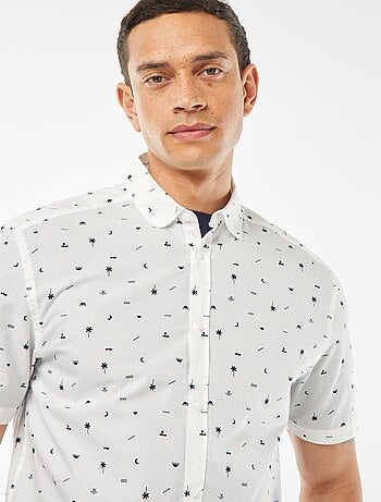 Chemise droite à manches courtes