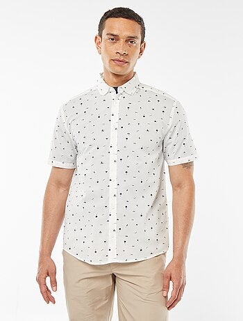 Chemise droite à manches courtes