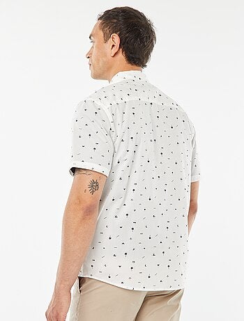 Chemise droite à manches courtes