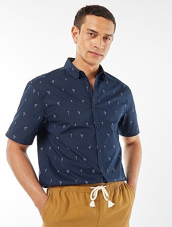 Chemise droite à manches courtes