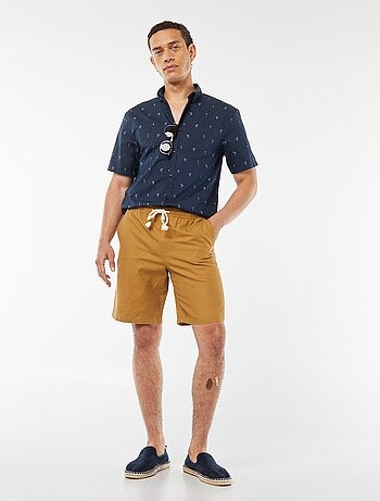 Chemise droite à manches courtes