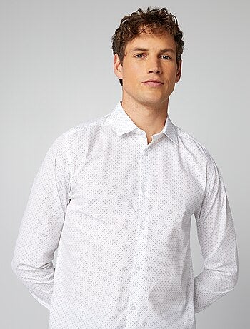 Chemise droite/regular à pois