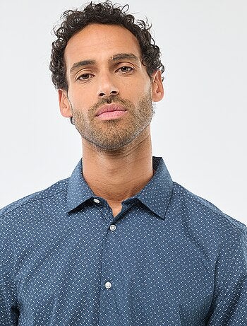 Chemise droite/regular à pois