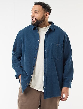 Chemise effet gaufré uni