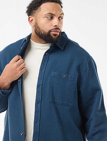 Chemise effet gaufré uni