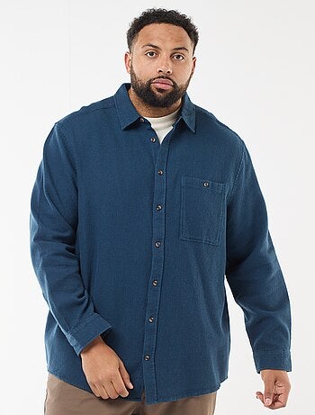 Chemise effet gaufré uni