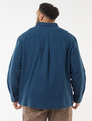 Chemise effet gaufré uni