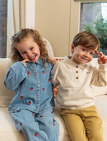 Chemise en denim brodée