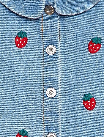 Chemise en denim brodée