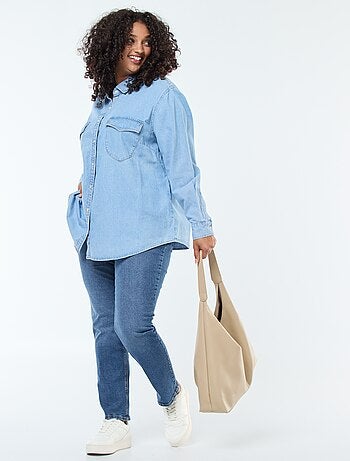 Chemise en jean avec 2 poches poitrine