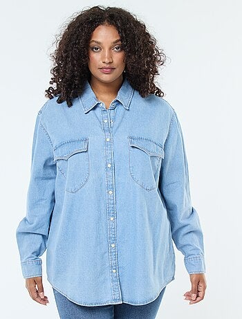 Chemise en jean avec 2 poches poitrine