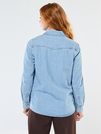 Chemise en jean avec poches à rabat