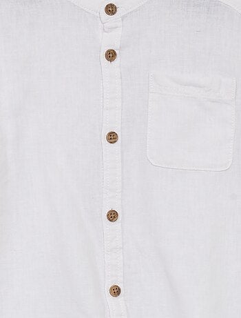 Chemise en lin col mao