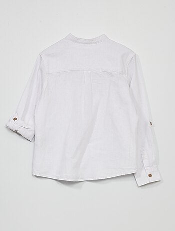 Chemise en lin col mao