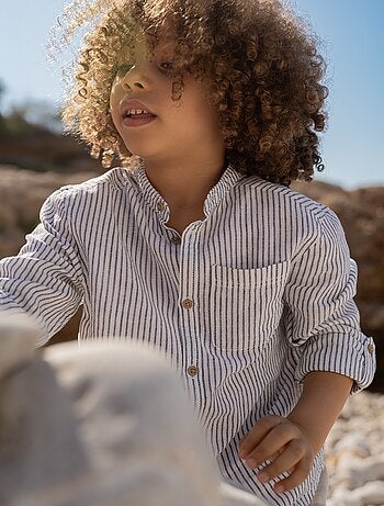 Chemise en lin mélangé