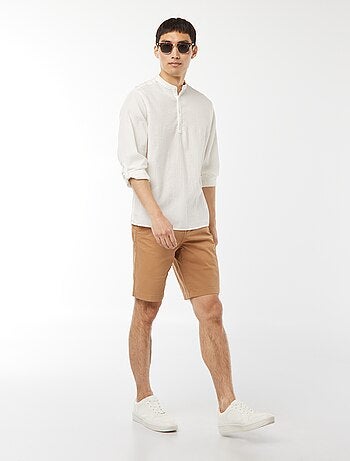 Chemise en maille gaufrée