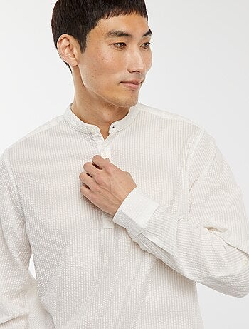 Chemise en maille gaufrée