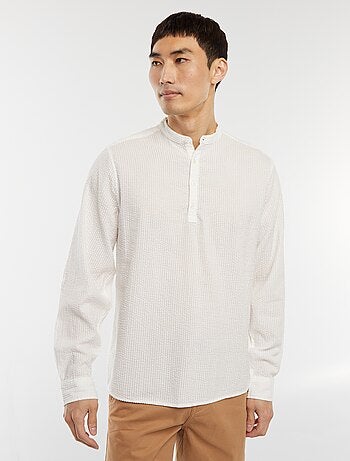 Chemise en maille gaufrée