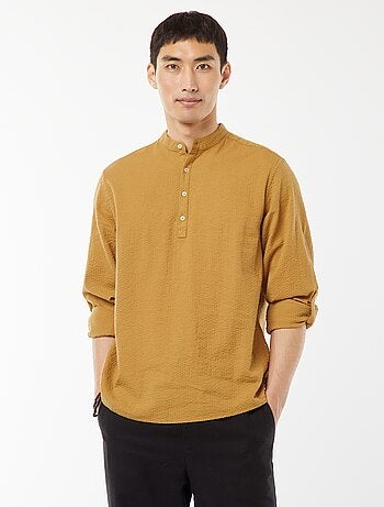 Chemise en maille gaufrée