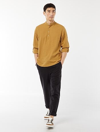 Chemise en maille gaufrée