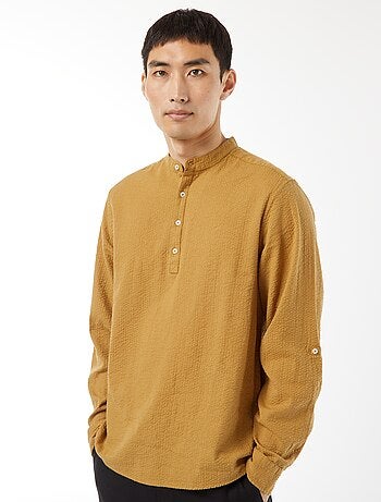 Chemise en maille gaufrée