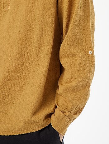 Chemise en maille gaufrée