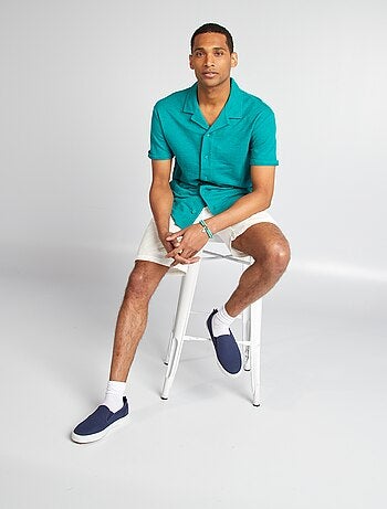 Chemise en maille manches courtes