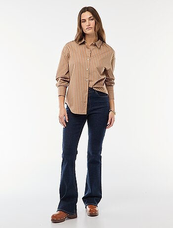 Chemise en popeline à manches longues