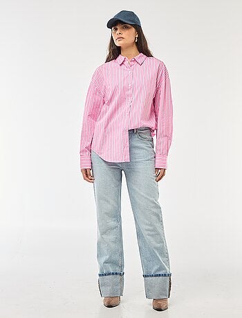 Chemise en popeline à manches longues