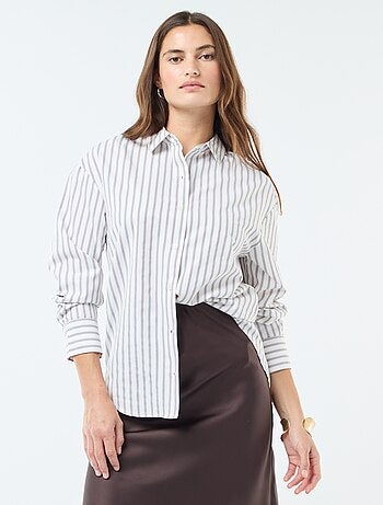 Chemise en popeline unie