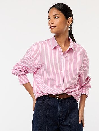 Chemise en popeline unie
