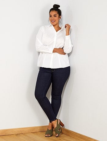 Chemise en popeline stretch - Kiabi