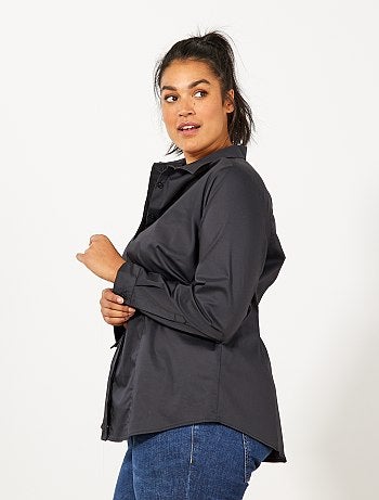 Chemise en popeline stretch - Kiabi