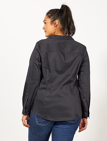 Chemise en popeline stretch - Kiabi
