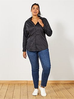 Chemise en popeline stretch - Kiabi