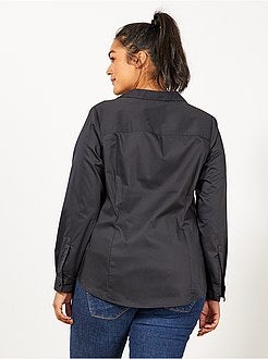 Chemise en popeline stretch - Kiabi