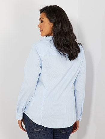 Chemise en popeline stretch - Kiabi