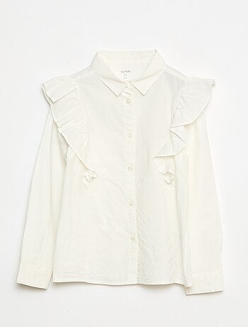 Chemise en popeline volantée