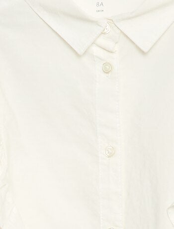 Chemise en popeline volantée
