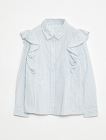Chemise en popeline volantée