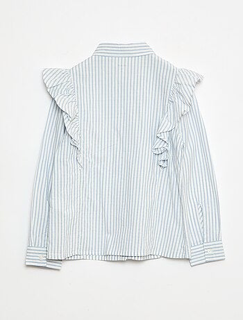 Chemise en popeline volantée