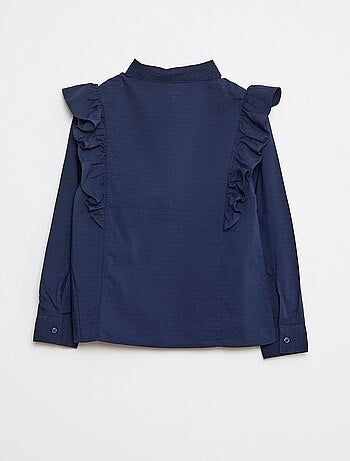 Chemise en popeline volantée