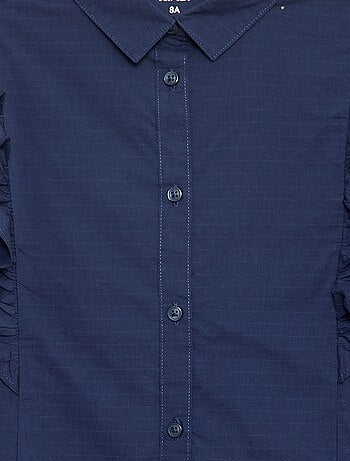 Chemise en popeline volantée