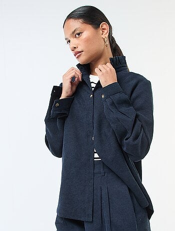 Chemise en velours unie